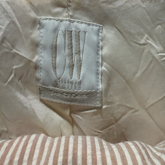 Linen Two-Piece Blazer & Pant Set | Neutral Stripe | Lightweight Summer Suit - Picture 6 of 9